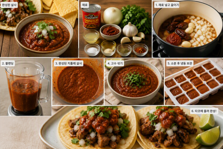 스파이시 홈메이드 치폴레 살사 (Spicy Homemade Chipotle Salsa)